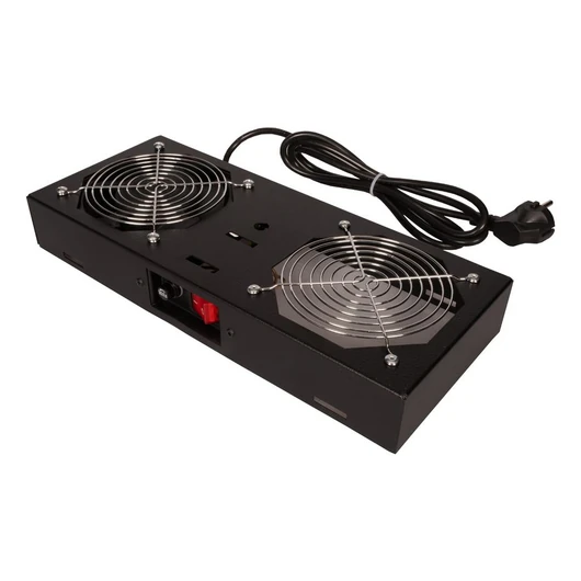 ROLINE 19-INCH ROOF FAN UNIT WITH 2 FANS ON/OFF GRAY
