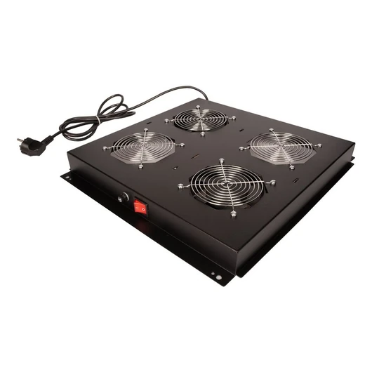 ROLINE 19-INCH ROOF FAN UNIT WITH 4 FANS ON/OFF GRAY