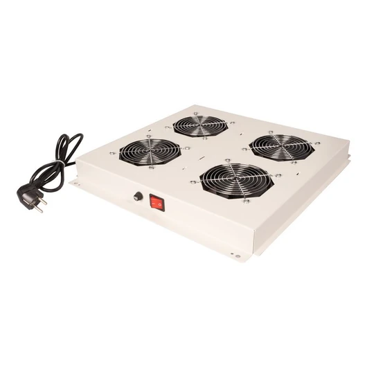 ROLINE 19-INCH ROOF FAN UNIT WITH 4 FANS ON/OFF BLACK