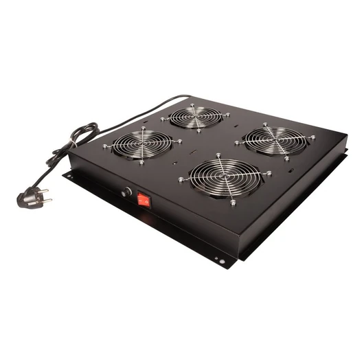 ROLINE 19-INCH FAN UNIT WITH 2 FANS ON/OFF GRAY