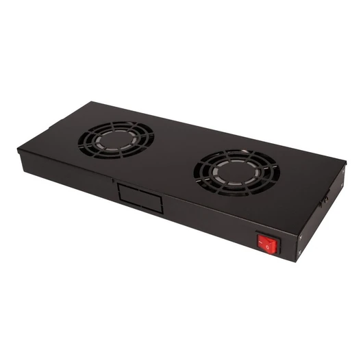 ROLINE 19-INCH FAN UNIT WITH 4 FANS ON/OFF GRAY