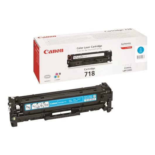 CANON 718 toner cartridge cyan standard capacity 2.900 pages 1-pack