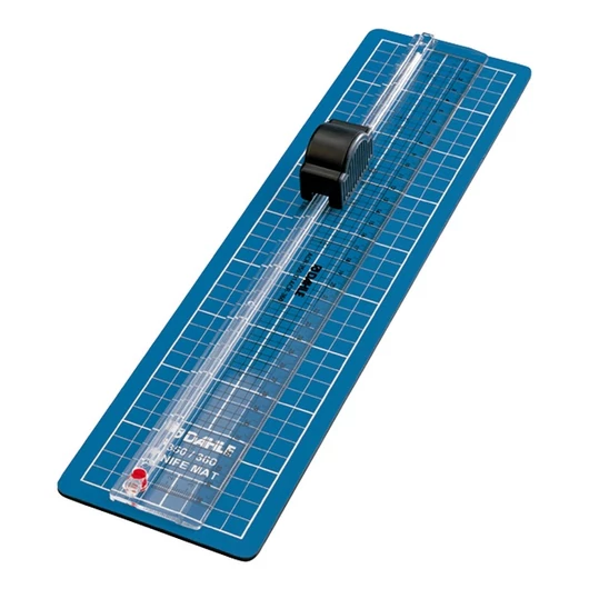 DAHLE Papírvágó 350, beépített vonalzóval, A4, 3 lap (70gr) - (Firm cutting mat and ruler with integrated cutter)