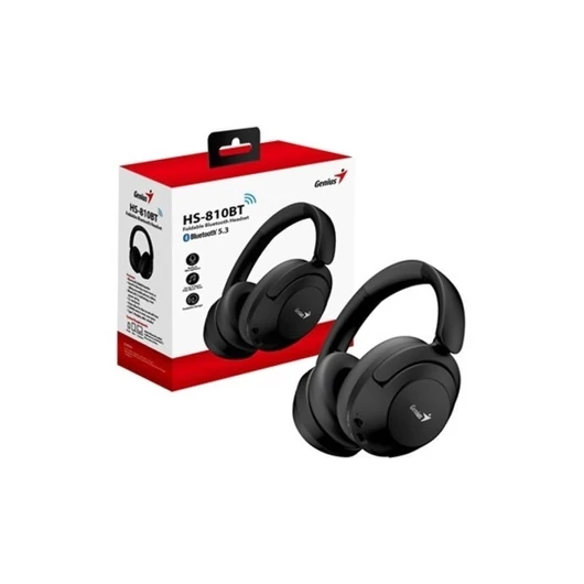 Genius HS-820BT Wireless Bluetooth fekete összecsukható fejhallgató
