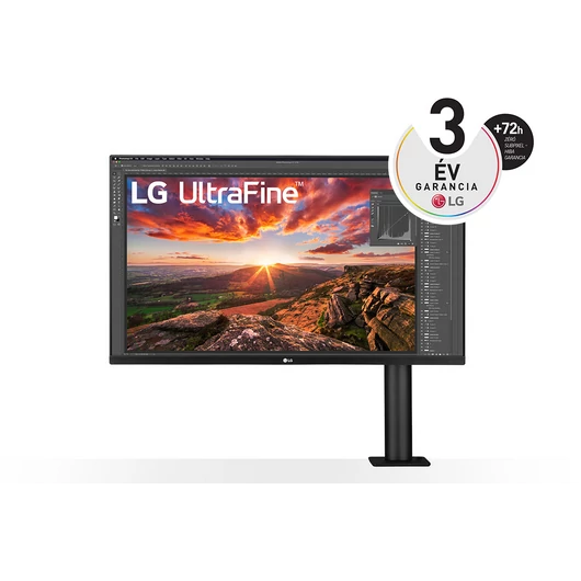 LG 32UN880P-B 31.5” UHD 4K Ergo IPS monitor USB Type-C™ technológiával