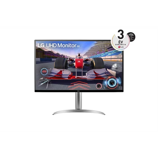 LG VA monitor 31.5" 32UQ750P, 3840x2160, 16:9, 400cd / m2, 4ms, 2xHDMI / DisplayPort / USB-C / 2xUSB, Pivot, hangszóró