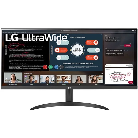34" LG 34WP500-B LCD monitor fekete