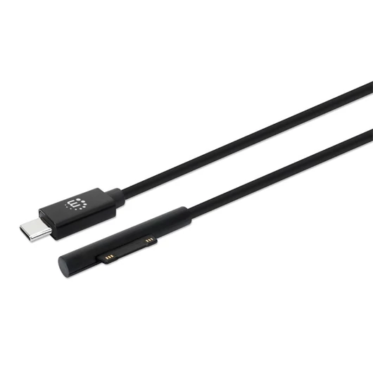 Manhattan Kábel - Surface® Connect to USB-C kábel, 15V / 3A, 1.8 m, Fekete