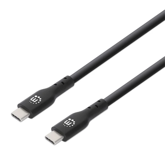 Manhattan Kábel - USB-A Male to USB-C Male, 0.5m, 60W / 3A, 4K@60Hz, Fekete