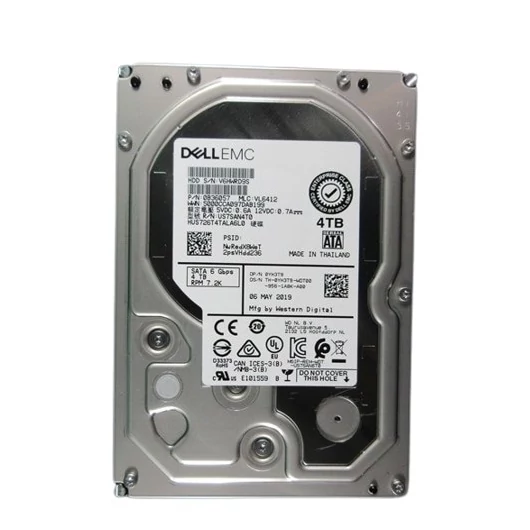 DELL 4TB 7.2K SATA 512N 3.5IN CABLED HDD T1