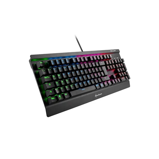 Sharkoon Billentyűzet Mechanikus - Skiller SGK3 Black / Blue (Kailh Blue mechanika; Világítás; fekete; angol)