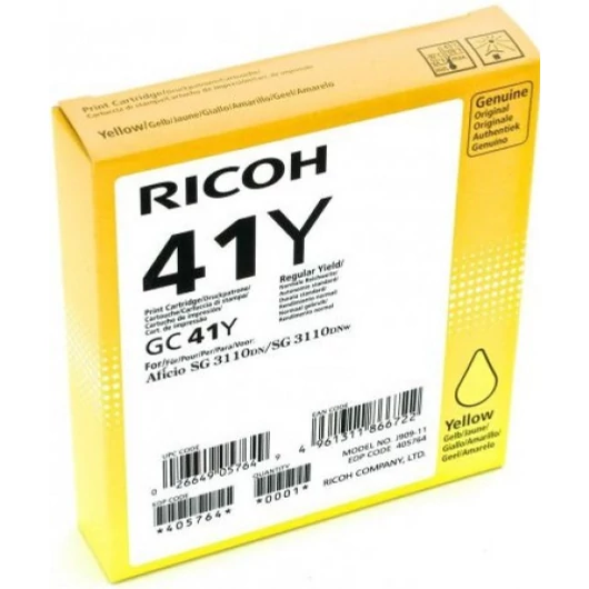 Ricoh SG3110 gél Yellow 405764/GC41YHY Ricoh