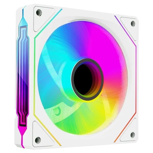 Rampage Cooler 12cm - 7C-120B (max 21,2 dBA, 65,41 m3 / h, ház hűtésre, A-RGB LED, fehér)