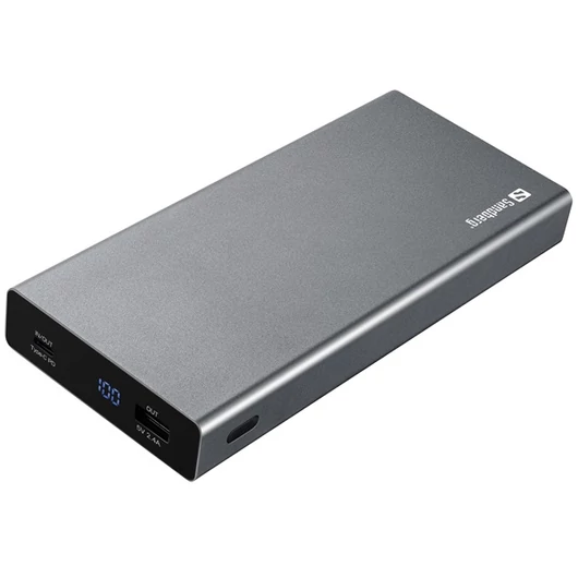 Sandberg Akkubank - Powerbank USB-C PD 100W 20000 (Bemenet: USB-C, Kimenet: USB-A + USB-C)