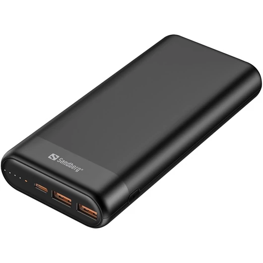 Sandberg Akkubank - Powerbank 20000 PD65W + 2xQC3.0 (Bemenet: USB-C, Kimenet: 2xUSB-A + USB-C)