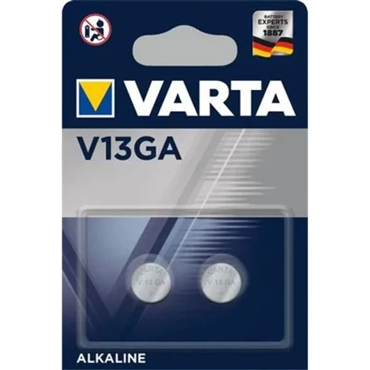 Varta V13GA gomb (LR44 / AG13 / A76) alkáli elem 2db bliszter