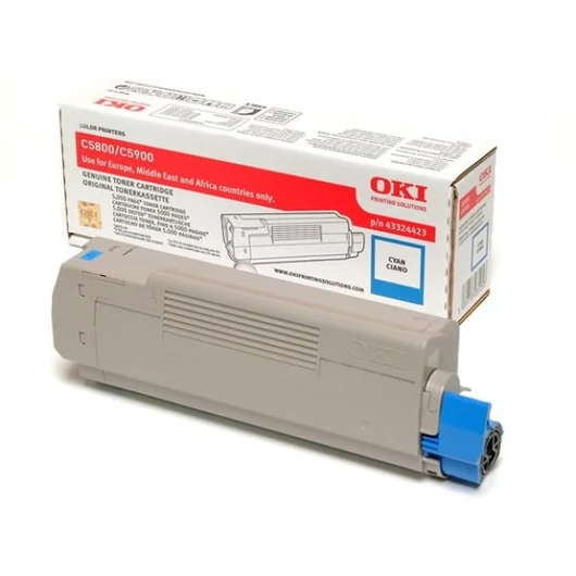 Oki C5800,5900 Toner Cián 5000 oldalra Oki