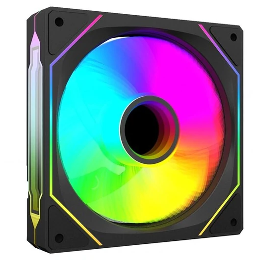 Rampage Cooler 12cm - 7C-120SR (max 21,2 dBA, Reverse, 65,41 m3 / h, ház hűtésre, A-RGB LED, fehér)
