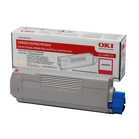Oki C5850,5950 Toner Magenta 6000 oldalra Oki