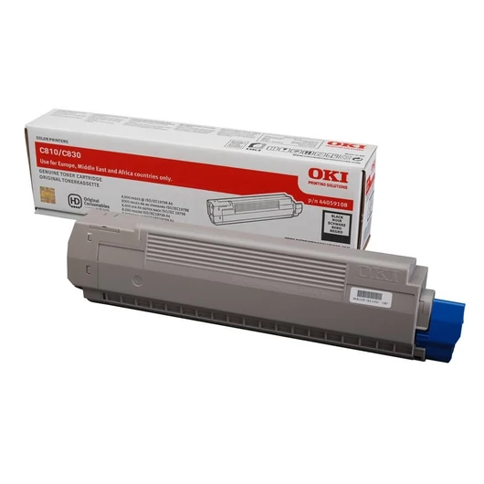 Oki C810 Toner Black 8000 oldalra Oki