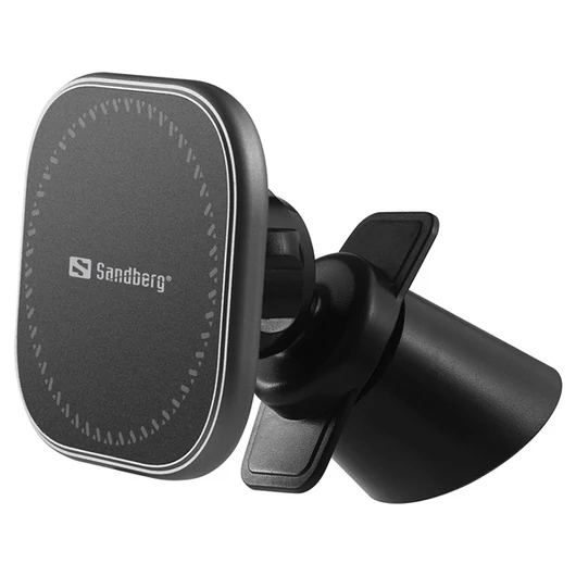 Sandberg Telefon tartó / töltő Autós - In Car Wireless Magnetic Charger 15W (Csatlakozó: USB-C, vezeték nélküli töltés)
