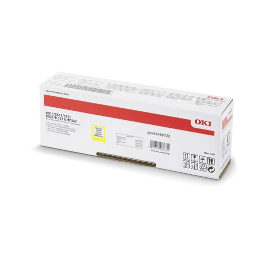 Oki C510/530/MC562 Toner Sárga 5000 oldalra Oki