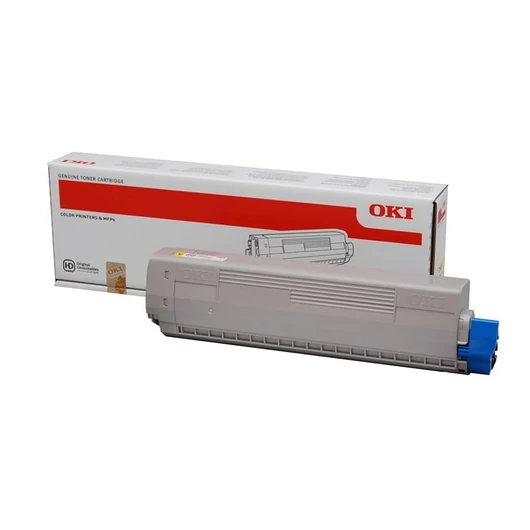 Oki C831/C841 Toner Sárga 10000 oldalra Oki