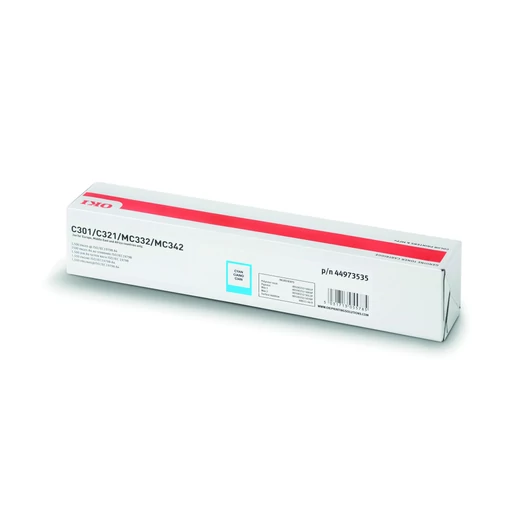Oki C301/C321 Toner Cián 1500 oldalra Oki