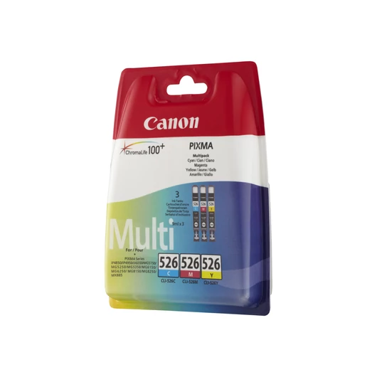 CANON CLI-526 C/M/Y ink cartridge cyan magenta and yellow standard capacity 3x9ml combo-pack