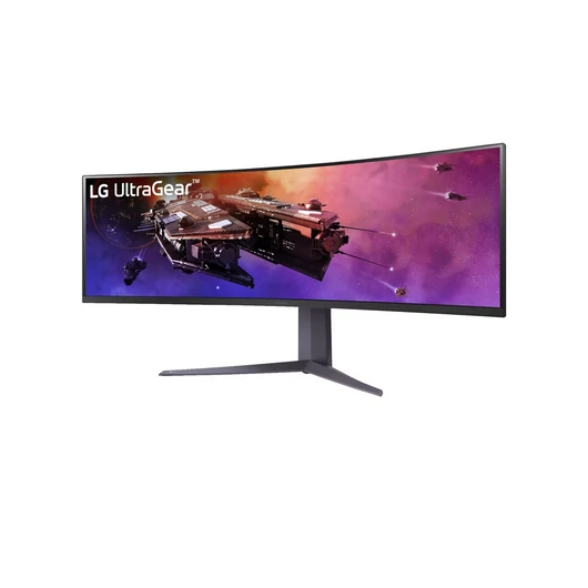 LG 45" 45GR75DC-B dupla QHD 32:9 ívelt gamer monitor