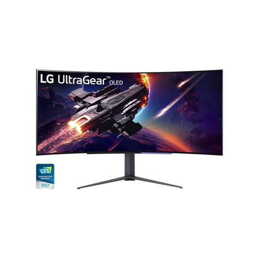 LG Ívelt Gaming 240Hz OLED monitor 44.5" 45GR95QE, 3440x1440, 21:9, 200cd / m2, 0.03ms, 2xHDMI / DisplayPort / 3xUSB