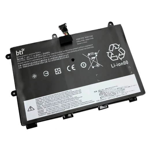 BTI FOR NOTEBOOK RECHARGEABLE 4600 MAH34 WH7.40 V 45N1748-BTI