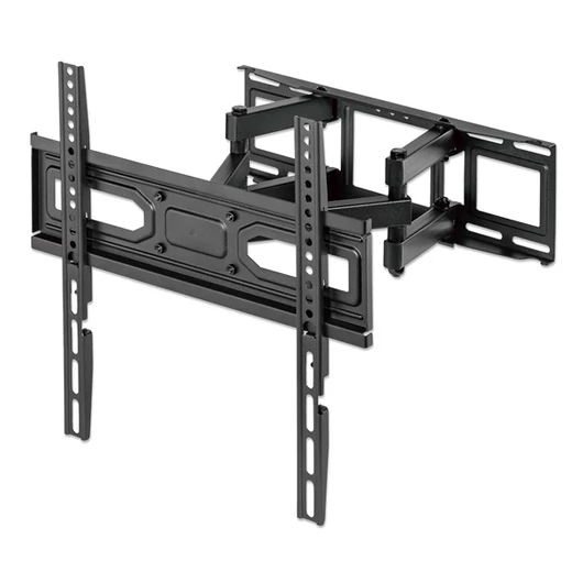 Manhattan TV állvány - Fali, dönthető, forgatható, szintezhető, TV állvány Fekete (max.VESA:400x400)(32"-70"-ig)