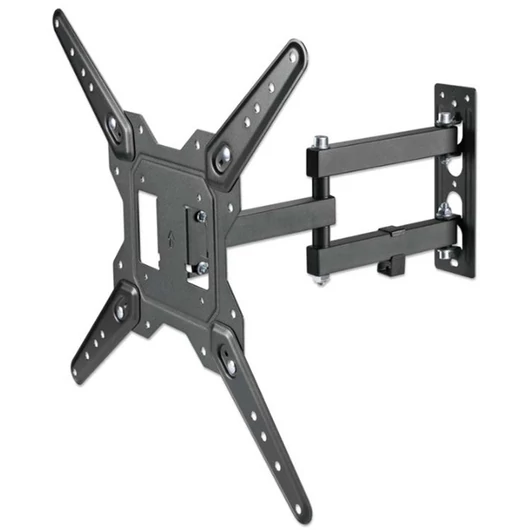 Manhattan TV állvány - Fali, dönthető, forgatható, TV állvány Fekete (max.VESA:400x400)(23"-55"-ig)