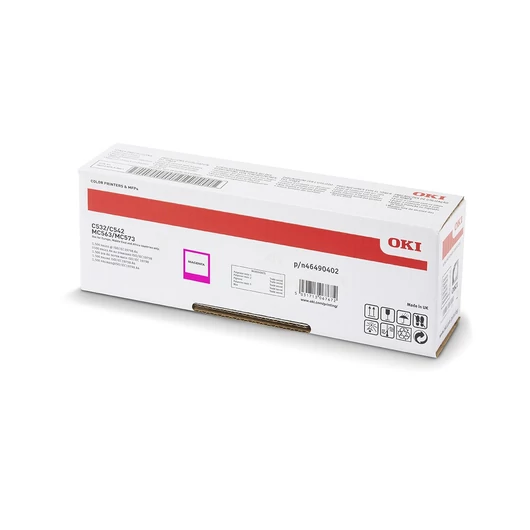 Oki C532/C542 Toner Magenta 1500 oldalra Oki