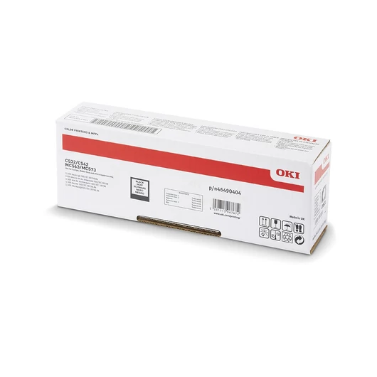 Oki C532/C542 Toner Black 1500 oldalra Oki