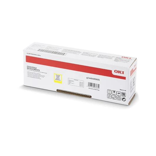 Oki C532/C542 High Toner Sárga 6000 oldalra Oki