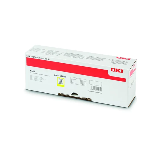 Oki C612 Toner Sárga 6000 oldalra Oki