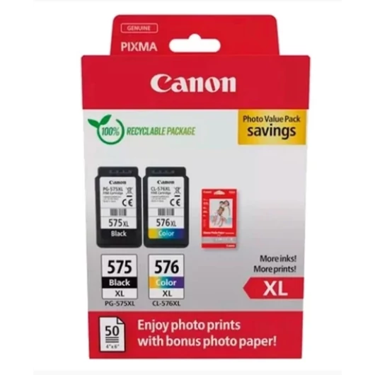 Canon PG575XL+CL576XL+10x15 GP501 fotópapír multipack Canon