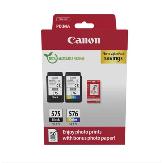 Canon PG575+CL576+10x15 GP501 fotópapír multipack Canon