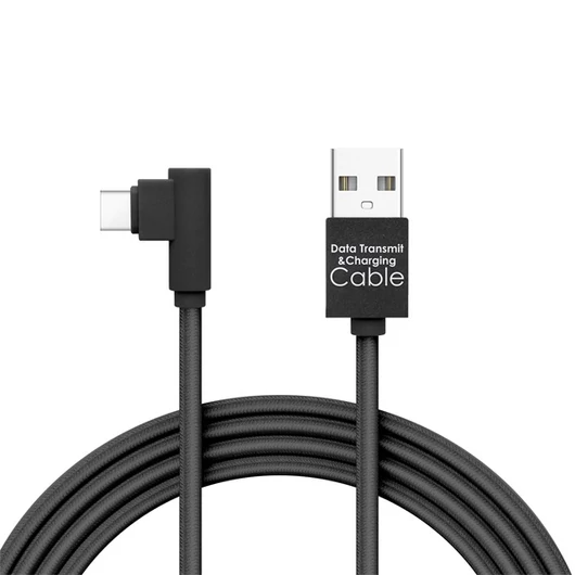 Delight kábel - USB-C töltőkábel (USB - USB Type-C apa be- / kimenet; 2m, fekete)