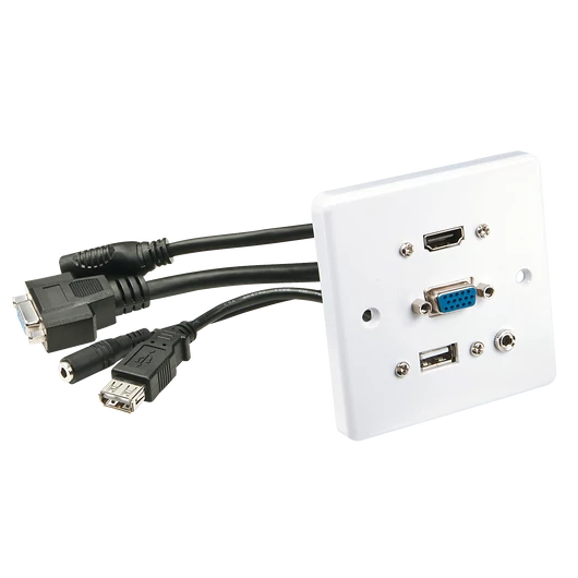 LINDY Wall plate VGA/HDMI/USB/3.5mm Stereo