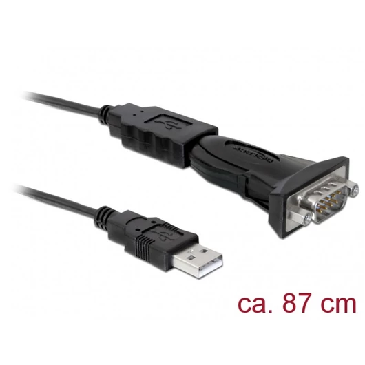 DELOCK Átalakító USB 2.0 Type-A > 1x Soros RS-232 DB9