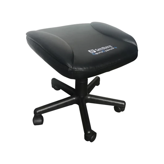 Sandberg Gamer Lábtartó - Gaming Foot Stool (Állítható magasság: 37-45 cm, Class4 gázrugó, PU bőr, fekete)