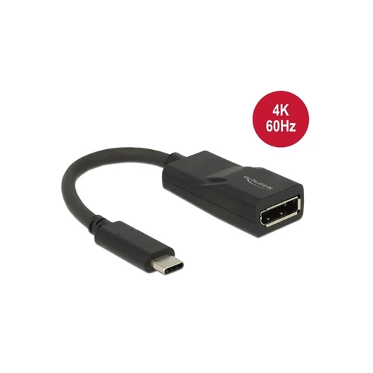 DELOCK Átalakító USB Type-C male to Displayport female (DP Alt Mode) 4K 60Hz