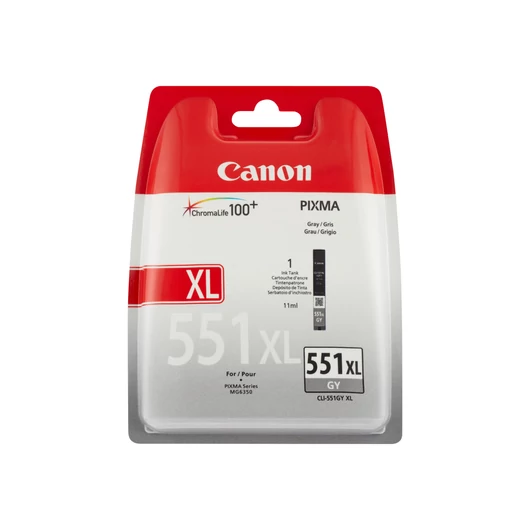 CANON CLI-551XLGY ink cartridge grey high capacity 3.350 pages 1-pack XL