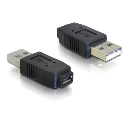 Delock Átalakító - 65029 (USB Micro A + B - USB-A 2.0, anya / apa, fekete)