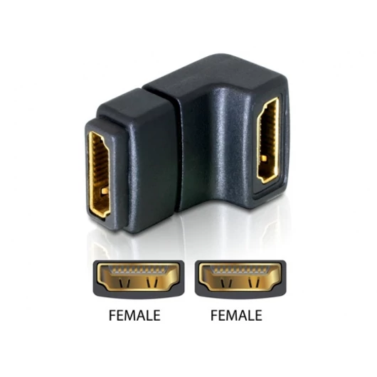 DELOCK Adapter HDMI female -> HDMI female 90° down (65075)