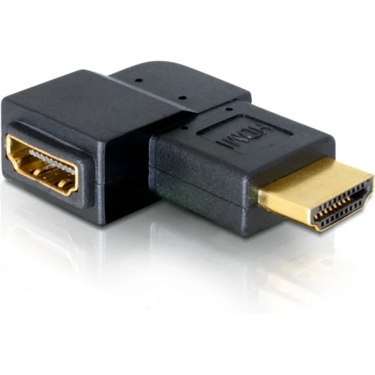 Delock 65076 HDMI M / F adapter, átalakító 90°jobb fekete