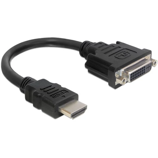 DELOCK Átalakító HDMI-A male to DVI 24 + 5 female, 20cm